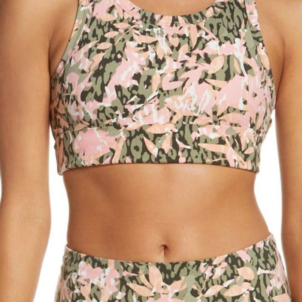 NWOT Power Frame Racerback Floral Print Sports Bra SWEATY BETTY, Size XXL